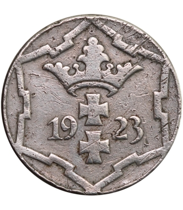 Wolne Miasto Gdańsk, 1923, 10 fenigów, stan 3