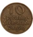 Gdańsk 10 fenigów, 1932, ryba, stan 3