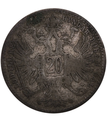 20 Krajcarów – Cesarstwo Austriackie, 1868, srebro
