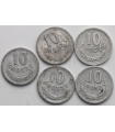 Lot 5x 10 groszy 1967, stan 3