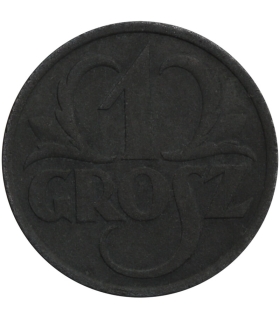 1 grosz 1939 cynk, GG, okupacja niemiecka