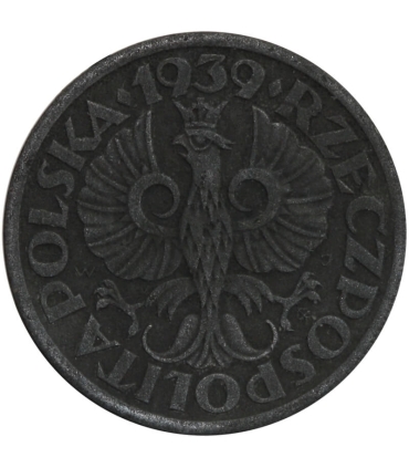 1 grosz 1939 cynk, GG, okupacja niemiecka