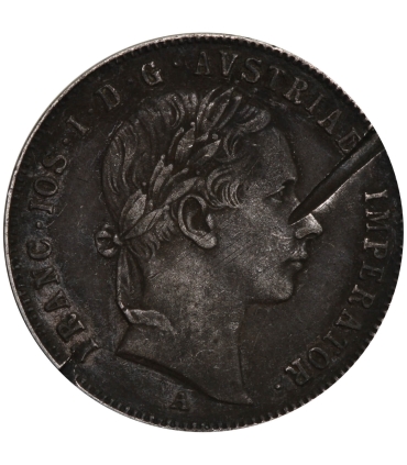 20 Krajcarów – Austro-Węgry, Franciszek Józef I, 1855 A (Wiedeń), srebro, st.  4-