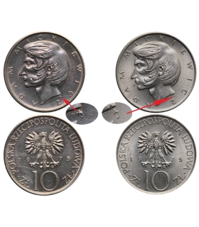 10 złotych, Adam Mickiewicz, 1975, stan 1-