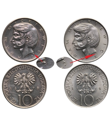 10 złotych, Adam Mickiewicz, 1975, stan 1-