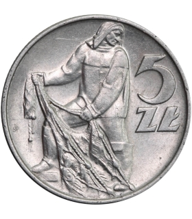 5 zł rybak, 1971, stan 2, bardzo rzadki