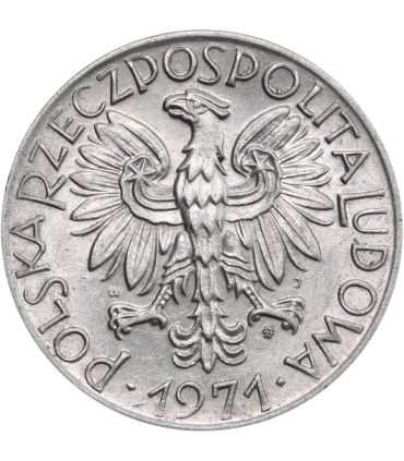 5 zł rybak, 1971, stan 2, bardzo rzadki