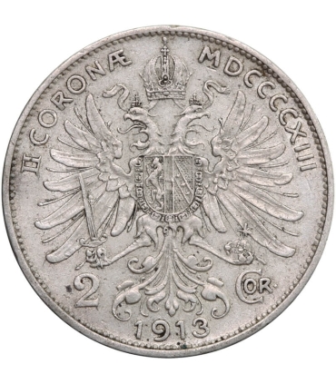 Austria, 2 korony 1913, Franciszek Józef I, stan 2