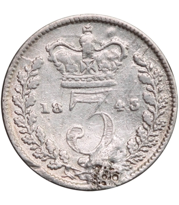 Wielka Brytania, Wiktoria, 3 pensy (Threepence) 1843