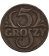 5 groszy 1937 rok, stan 2+