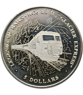 Liberia, 5 Dollars (2005) – Legendy Kolei Glacier Express