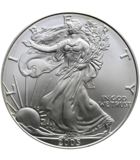 1 Dollar Liberty Orzeł 2005, 1 uncja srebro Ag 999 stan 1-