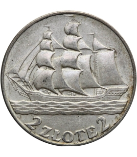2 zł Żaglowiec 1936, stan 2