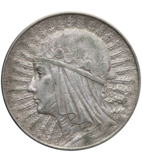 5 złotych głowa kobiety 1934, stan 3+