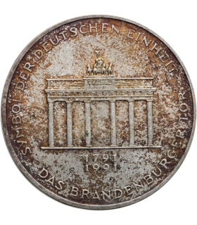 Niemcy 10 marek 1991 A – 200 lat Bramy Brandenburskiej – Srebro