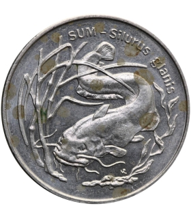 2 zł Sum (łac. Silurus glanis), 1995, nalot