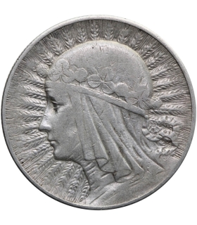5 złotych głowa kobiety 1933, stan 3-