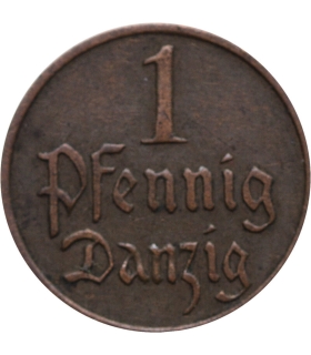 Lot Wolne Miasto Gdańsk 4 x 1 fenig, 1923, 1926, 1930, 1937