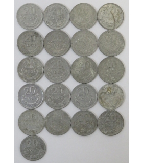 Lot: 21x 20 groszy 1968