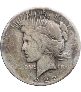 USA, 1 dolar 1922, Peace Dollar, stan 3-
