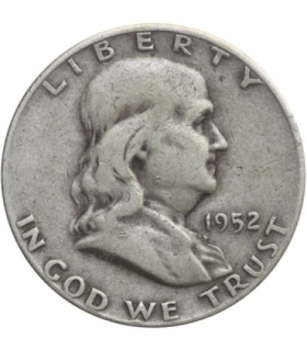 USA Half dollar, 1952, Denver, stan 3, srebro Ag900