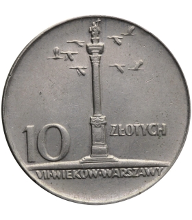 10 złotych Mała kolumna, 1966, stan 1-/2+