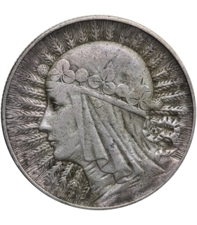 5 złotych głowa kobiety 1933, stan 3