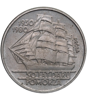 20 złotych, Dar Pomorza /PRÓBA/ Miedzionikiel/ Data na górze, nakład 20 szt.