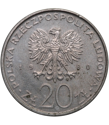 20 złotych, Dar Pomorza /PRÓBA/ Miedzionikiel/ Data na górze, nakład 20 szt.