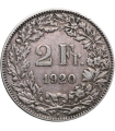 Szwajcaria 2 franki, 1920, srebro