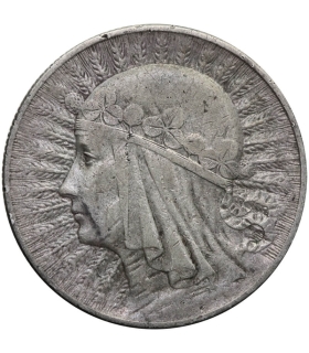 5 złotych głowa kobiety 1934, stan 3+