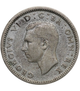 Wielka Brytania, 6 Pensów (Sixpence) 1944 – Srebro