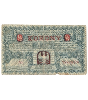 1/2 korony 1919 Kraków, 4-/5+