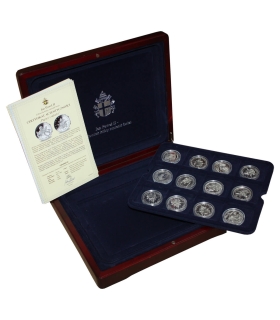 12 medali Jan Paweł II - Człowiek, który zmienił świat, srebro + kaseta + certyfikaty