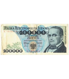 100000 zł Stanisław Moniuszko 1990, seria E, stan 3/3-