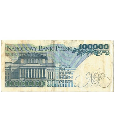 100000 zł Stanisław Moniuszko 1990, seria E, stan 3/3-