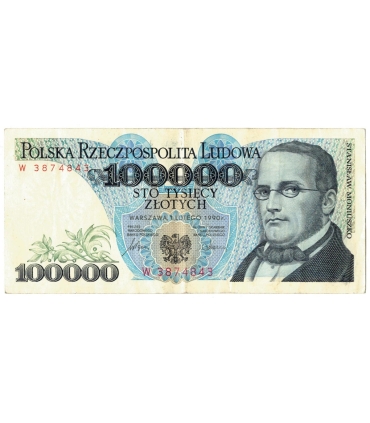 100000 zł Stanisław Moniuszko 1990, seria E, stan 3/3-
