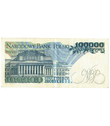 100000 zł Stanisław Moniuszko 1990, seria E, stan 3/3-