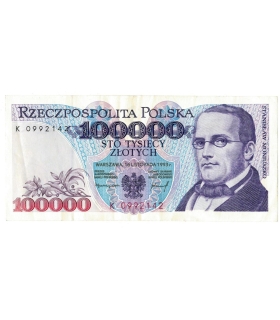 100000 zł Stanisław Moniuszko 1993, seria D, stan 3