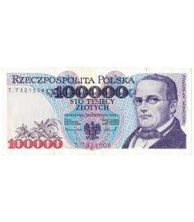100000 zł Stanisław Moniuszko 1993, seria T, stan 2-