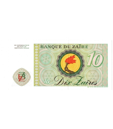Zair 10 zaires 1985 Mobutu Sese Seko