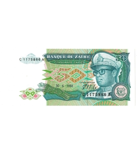 Zair 50 zaires 1988 Mobutu Sese Seko