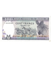 Rwanda 100 francs 1989 zebry