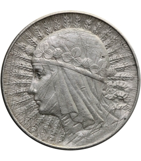 5 złotych głowa kobiety 1934, stan 3+