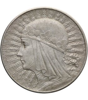 10 złotych Głowa kobiety 1932, stan 2, ładny detal