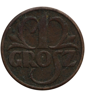 1 grosz 1931 rok, stan 2-, rzadki rocznik, ładny detal
