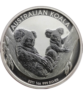 Australia 1 dolar 2011 Koala, 1 oz srebra 999, Perth Mint