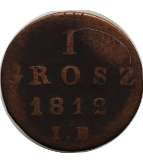 1 grosz 1812 I.B., Księstwo Warszawskie, miedź