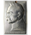 Plakieta pamiątkowa Józef Piłsudski, XX wiek, metal, 14 g