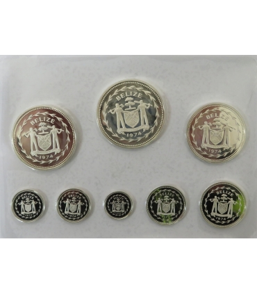 Belize, zestaw Proof 1974, Franklin Mint, Ag925 srebro 102,79g
